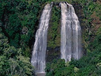 夏威夷Opaekaa瀑布